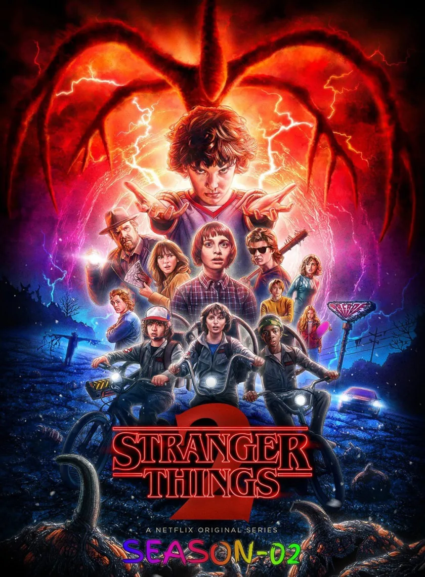 Stranger Things S02 (2017) (Hindi + English) Dual Audio Completed Web Series BluRay HEVC ESub